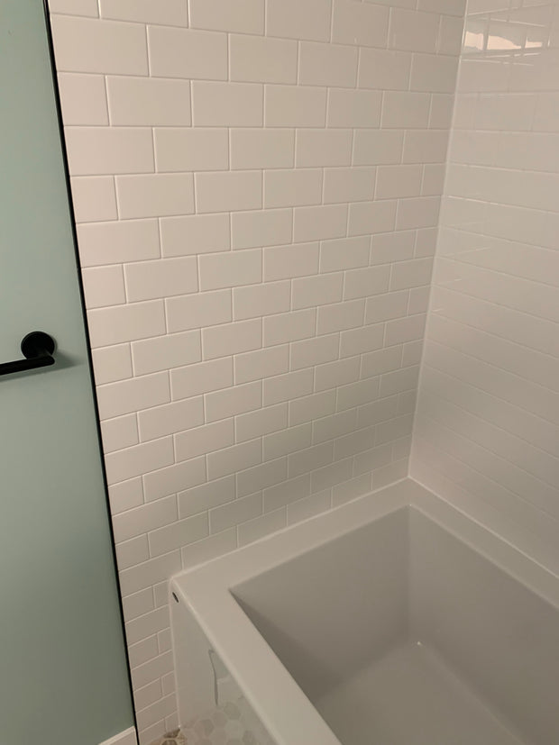 Tub with subway tile walls including taps - INSTALLED PRICE