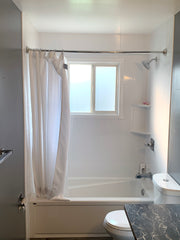 Tub with White 8x10 tile pattern walls including taps - INSTALLED PRICE