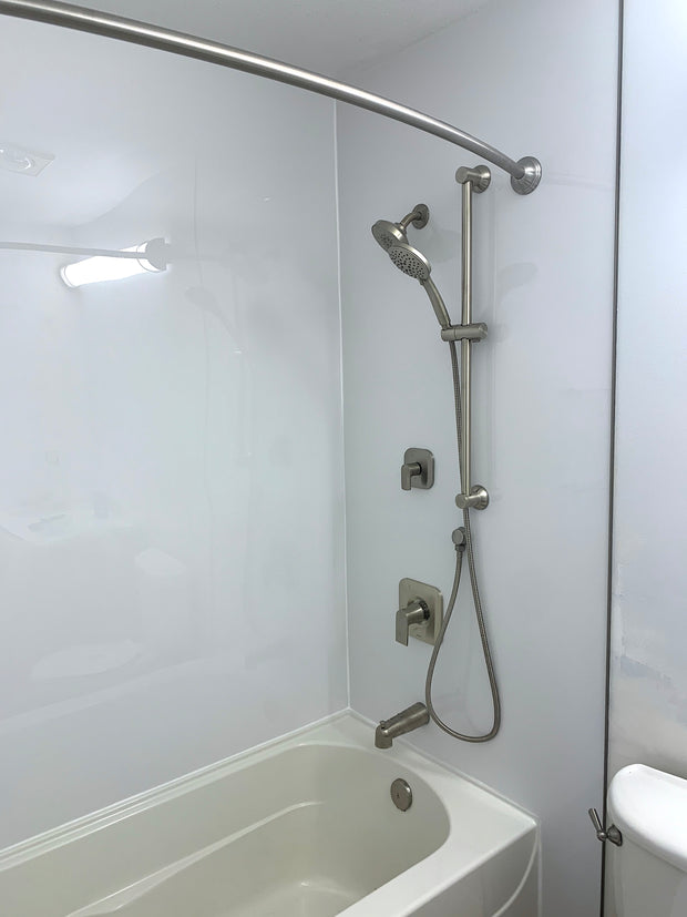 White smooth acrylic walls - INSTALLED PRICE